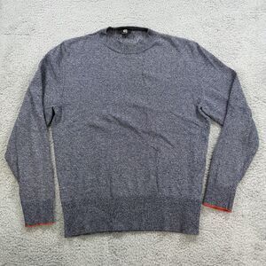 Paul Smith Sweater Mens L Blue Cotton Crewneck Pullover Knit Lightweight
